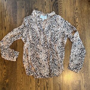 Anthropologie Animal Print Blouse NWOT
